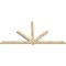 Ekena Millwork Kennewick Rough Sawn Timber Gable Bracket, Douglas Fir, 96"W x 48"H x 2"D x 4"F, 12/12 Pitch GBW096X48X0204KEN00RDF - alternate 3